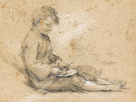 Study Of A Beggar Boy Eating