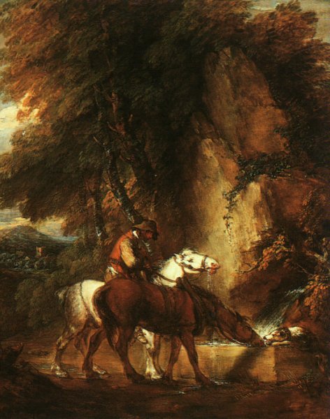 Wooded Landscape with Mounted Drover 1780