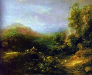 Mountain Landscape with Bridge