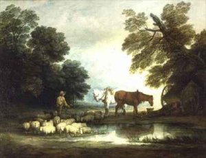 Shepherd by a Stream